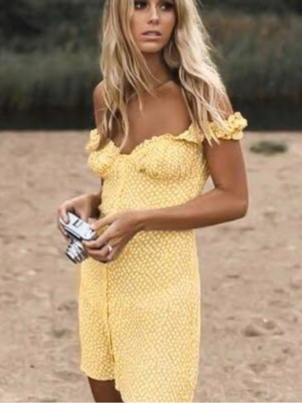 With Jean Yellow Dress